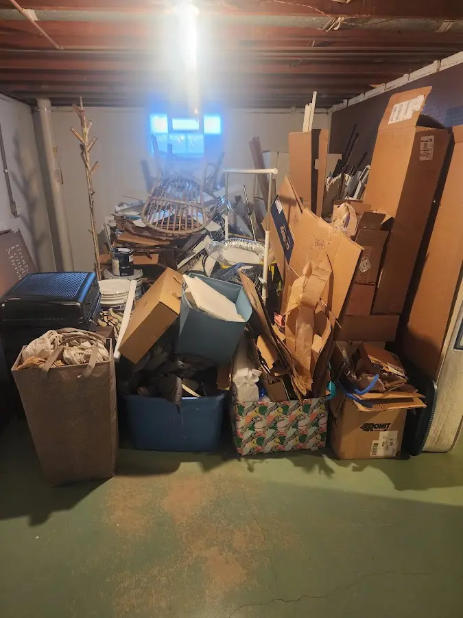 Roll-off dumpster container at job site for 20 Yard Dumpster Rental in Elizabeth City